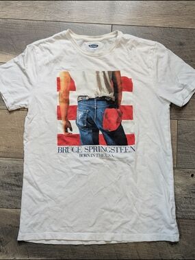 Bruce Springsteen Born in the U.S.A. Graphic Tee - White with Red & Blue